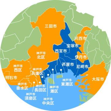 出張エリアマップ